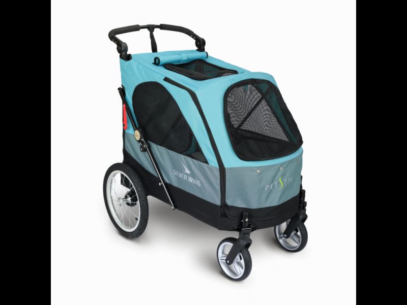 Petstroller Silverwing Str XL 4 Hjul opp til 55 kg - turkis, Petstr