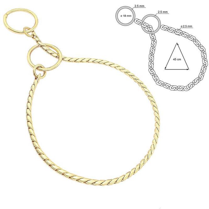 Hovedbilde 50cm x 2,5mm Snake Strup Gold Plated, Sorma