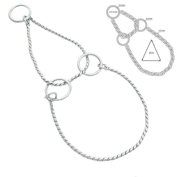 Hovedbilde Snake Ø3mm - L30cm Halv Strup, Chrome Plated, ...