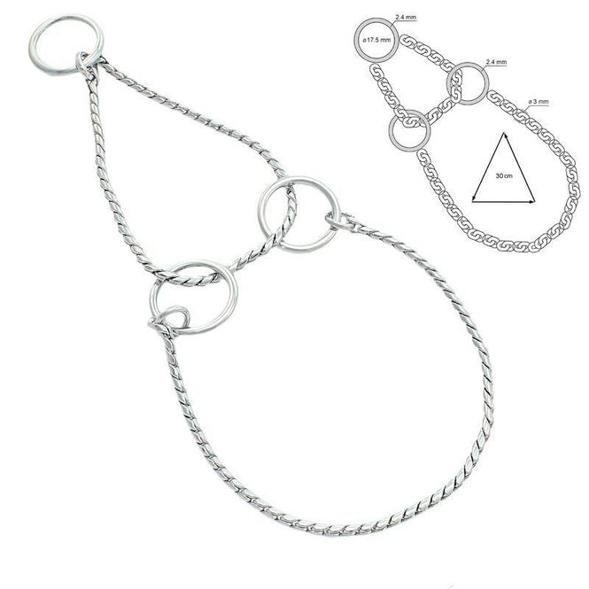 Hovedbilde 30cm x 3mm Halv Strup Chrome Plated, Sorma
