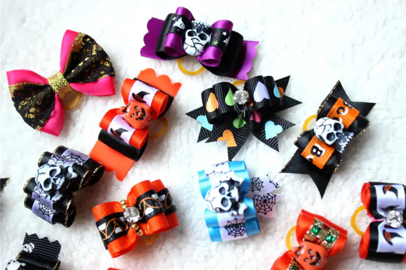 Halloween Sløyfer 3-4cm Med Strikk, Sorma