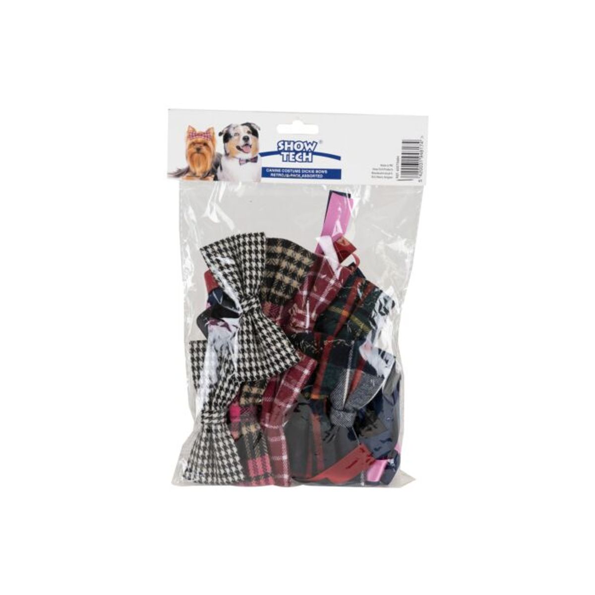 Canine Costume Dickie Bows Sparkle 10-Pack Assorted, Show Tech