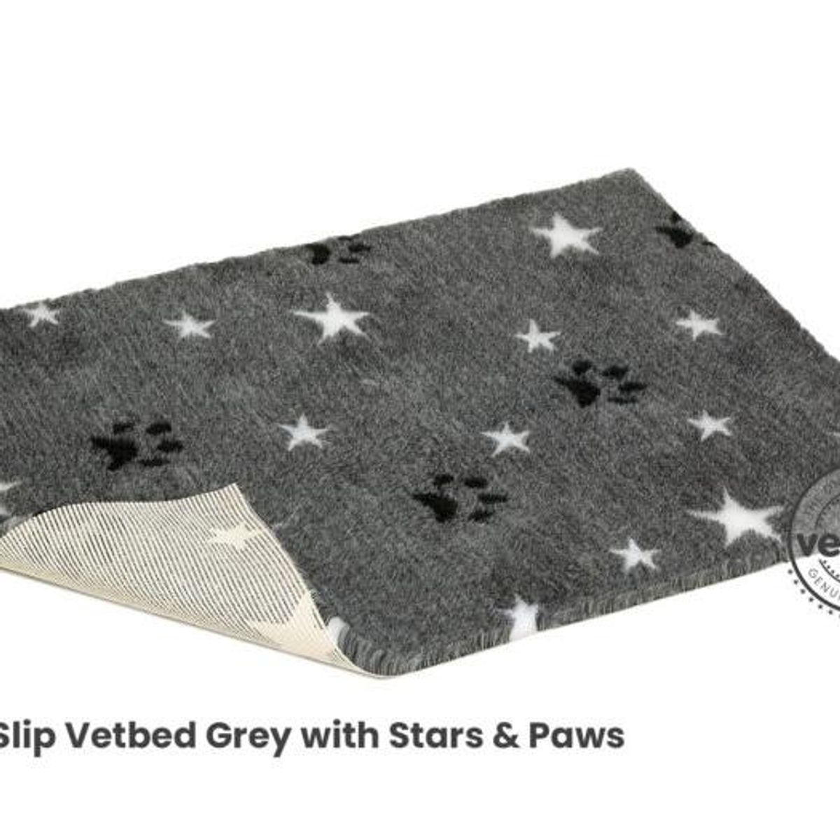 Vetbed, (51x75cm), Grey with Stars and Paws, Petlife