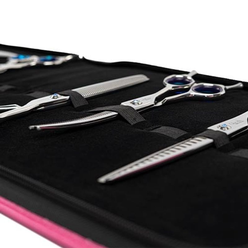 Skinn Etui for 12 Sakser Blå, Ibanez