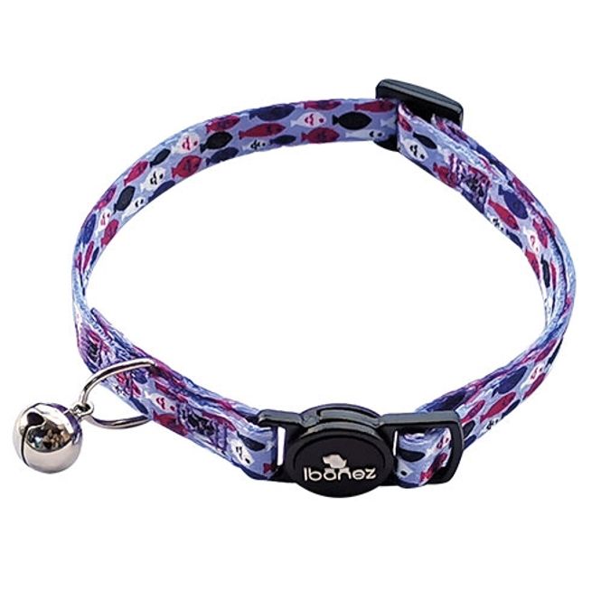 Hovedbilde Fish Nylon Cat Collar 25-30cm Whit Bells Lilla, ...