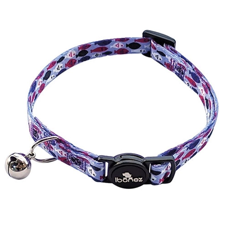 Fish Nylon Cat Collar 25-30cm Whit Bells Lilla, Ibanez