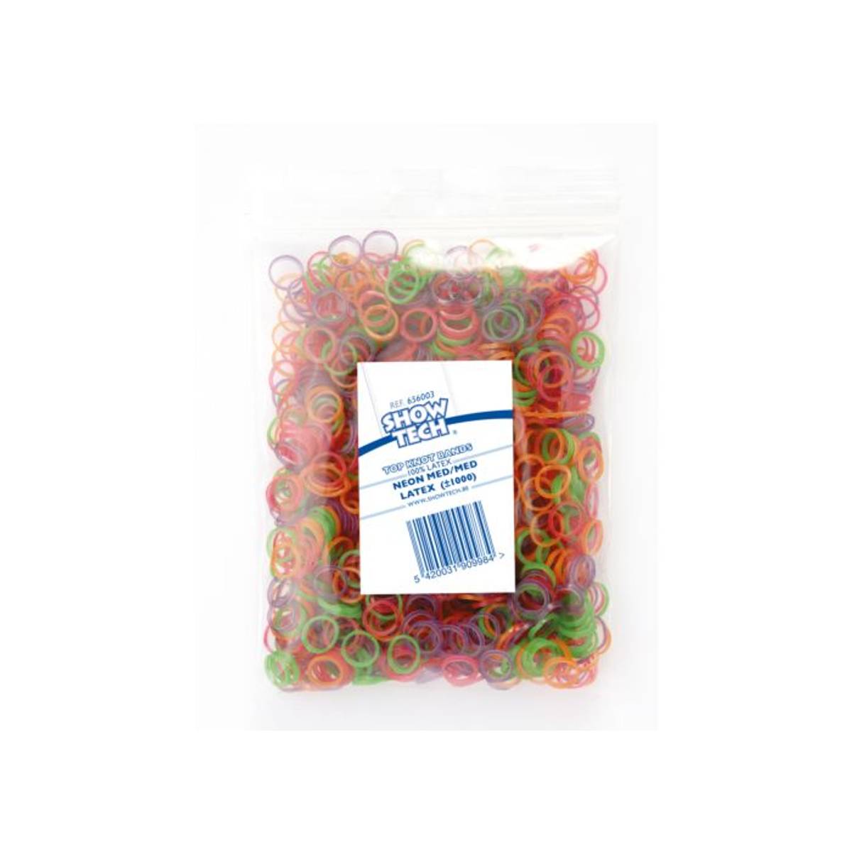 Latex Bands Neon Medium-Medium - 1000 pcs Top Knot, ShowTech