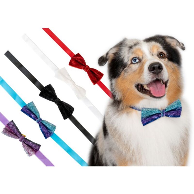 Canine Costume Dickie Bows Sparkle 10-Pack Assorted, Show Tech
