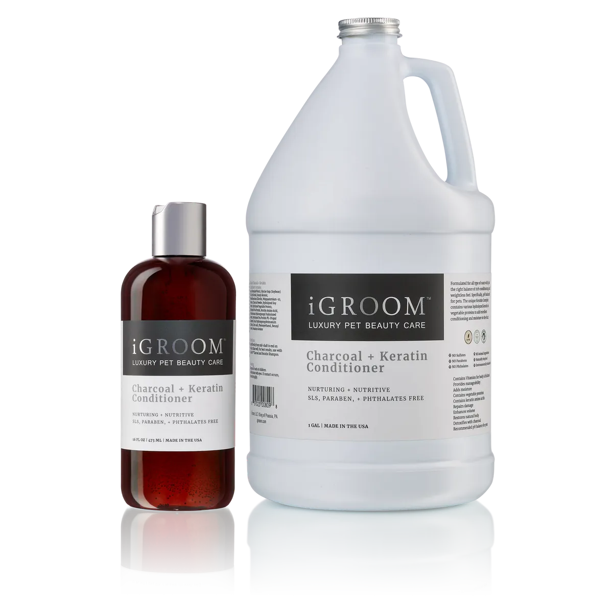 Charcoal + Keratin Conditioner 3,78l, iGROOM