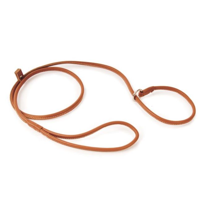 Hovedbilde 5mm Tan Dogs Slip Lead Round Cow Leather