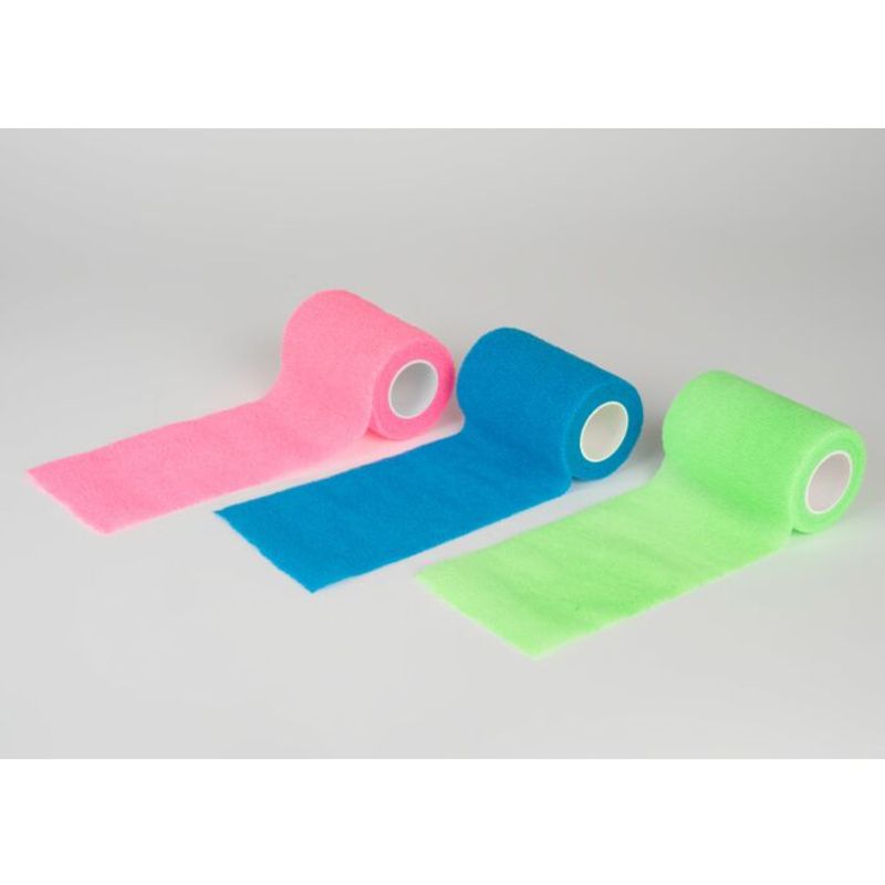 Cling Bandage Neon Green 4.5 m x 7.5 cm, ShowTech