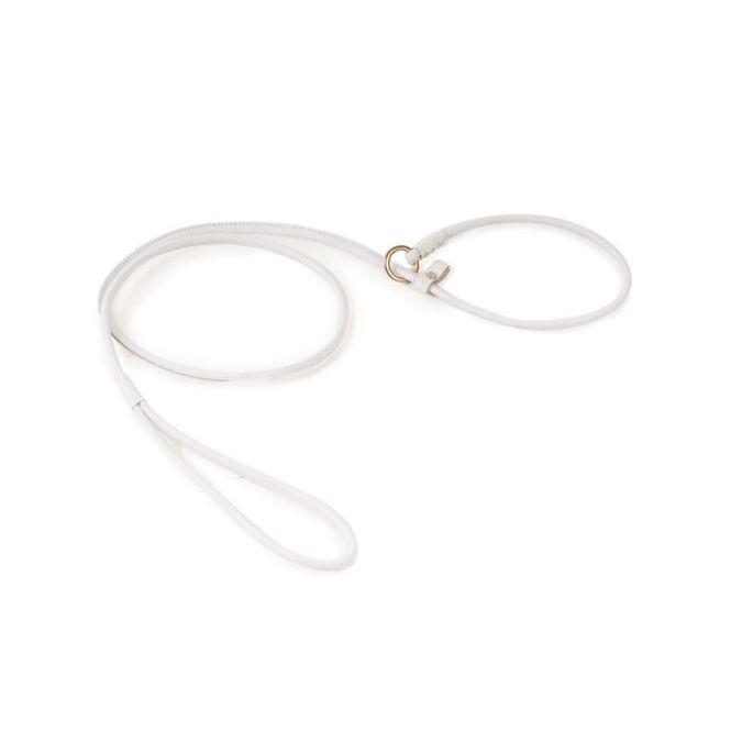 Hovedbilde 5mm White Dogs Slip Lead Round Cow Leather