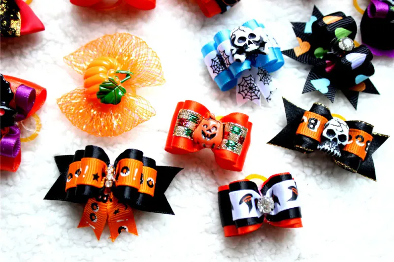 Halloween Sløyfer 3-4cm Med Strikk, Sorma